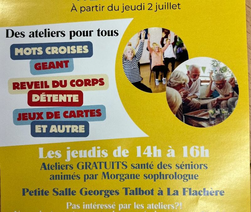 Morgane GUYON (sophrologue) propose des ateliers pour les +60 ans, le jeudi après midi c’est gratuit et dans le Grésivaudan !