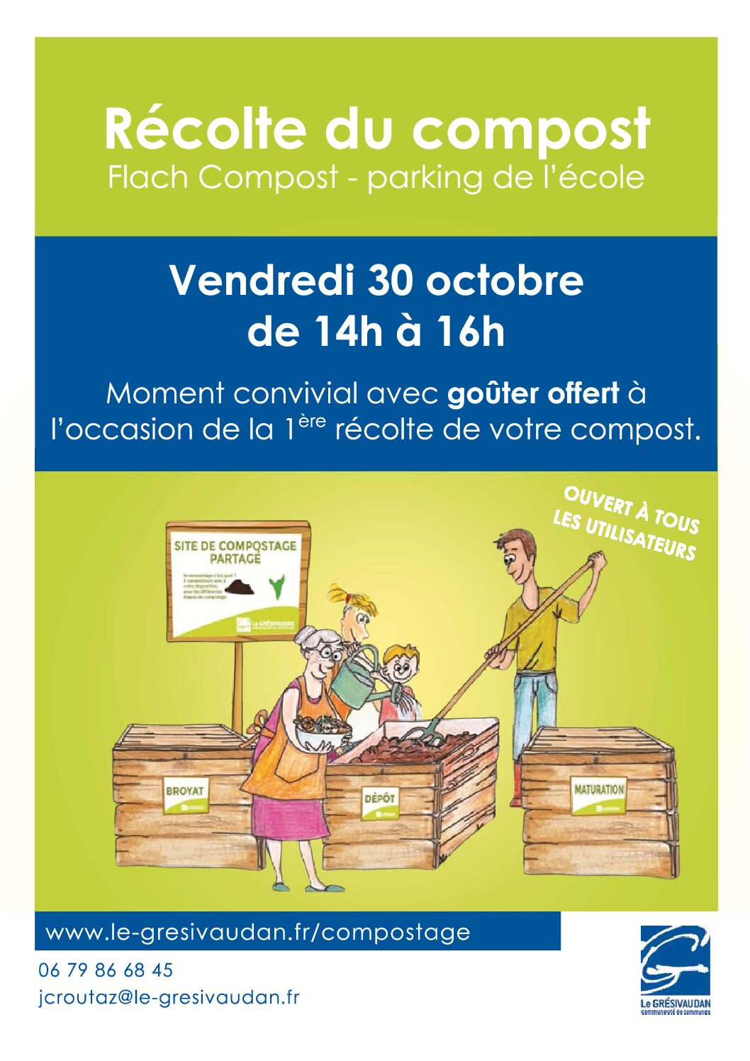 1ère RECOLTE DU COMPOST COLLECTIF